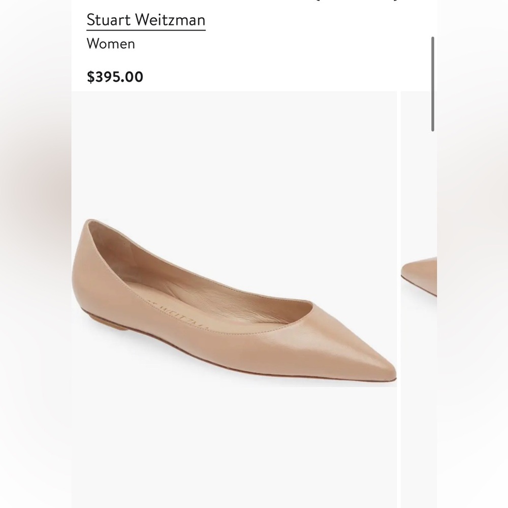 Stuart Weitzman Women's Nude Pointed Flats